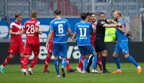 Die TSG Hoffenheim verliert mit 1:2 gegen Fortuna Düsseldorf.