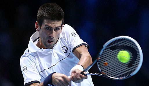 Novak Djokovic schlug Tomas Berdych in London in drei Sätzen
