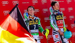 Ganz oben: Fritz Dopfer und Felix Neureuther feierten einen historischen Doppel-Triumph