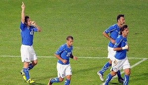 Sieger Gruppe C: Italien, 26 Punkte, 20:2 Tore, 8 Siege, 2 Unentschieden, 0 Niederlagen