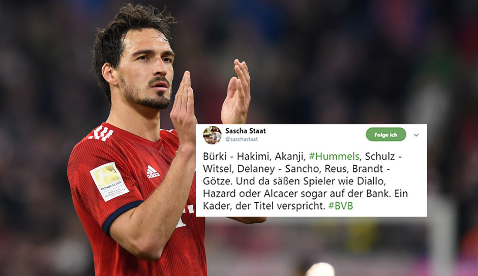 Netzreaktionen zum Wechsel von Mats Hummels vom FC Bayern ...