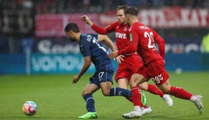 In der Hinrunde trennten sich der 1. FC Köln (rot) und der VfL Bochum 1:1.