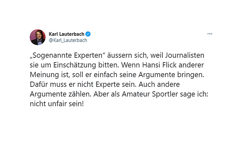 Fc Bayern Munchen Die Netzreaktionen Zur Kritik Von Hansi Flick An Politik Und Corona Experten Seite 1