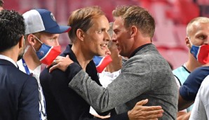 Julian Nagelsmann im Gespräch mit Thomas Tuchel.