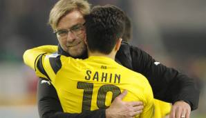 Jürgen Klopp und Nuri Sahin im Jahr 2015 bei Borussia Dortmund.