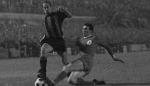 Luis Suárez (l.) 1965 als Spieler von Inter Mailand im Europapokal.