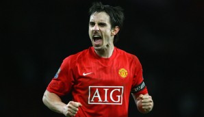 Gary Neville: 599 Pflichtspiele für Manchester United zwischen 1994 und 2011, 7 Tore, 49 Assists