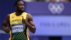 Kishane Thompson aus Jamaika hat beiden Olympischen Spielen Gold über 100 Meter im Blick.