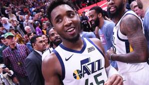 Die Statistiken von Donovan Mitchell 2019/20: 25,0 Punkte, 4,2 Rebounds und 4,2 Assists bei 46,2 Prozent aus dem Feld und 36,8 Prozent von der Dreierlinie.