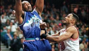 1998/99 - Platz 1: KARL MALONE (Jazz, 827), Platz 2: ALONZO MOURNING (Heat, 773), Platz 3: TIM DUNCAN (Spurs, 740)