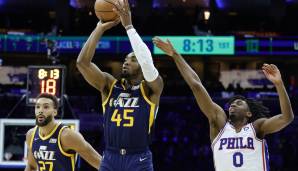 Die Utah Jazz haben in Philadelphia den sechsten Sieg in Serie geholt.
