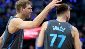 Dirk Nowitzki spielte ein Jahr an der Seite von Luka Doncic.