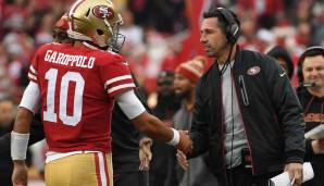 Kyle Shanahan (r.) ist Head Coach der San Francisco 49ers.