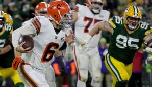 BAKER MAYFIELD, Quarterback, Browns: Mayfield kehrte nach Corona-Pause zum Packers-Spiel zurück. Seine katastrophalen Fehler sorgten dabei für 4 Interceptions, die sein Team letztlich versenkten. Ist er die langfristige QB-Antwort?